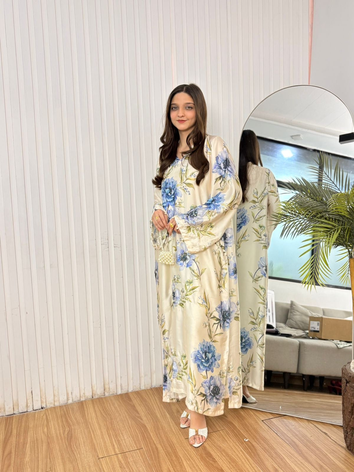 Azure Bloom Kaftan